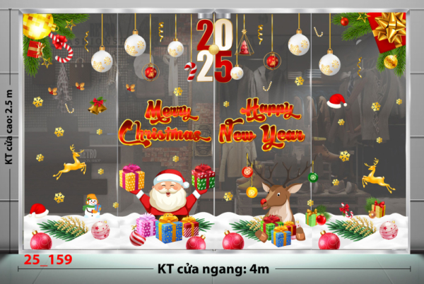 Decal dán tường Noel combo 159 Decal dán tường Noel combo 159