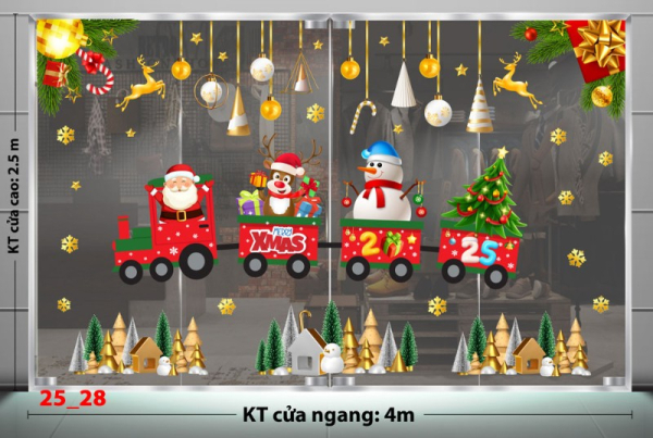 Decal dán tường Decal Noel combo 28