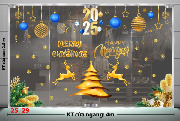 Decal dán tường Noel combo 29