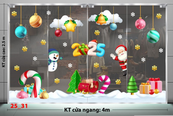 Decal dán tường Noel combo  31