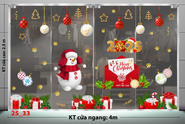 Decal dán tường Noel combo 33