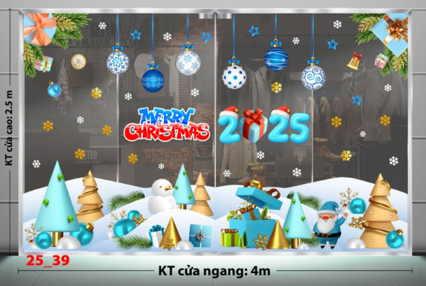 Decal dán tường Noel combo 39