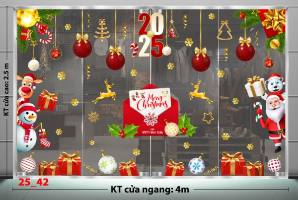 Decal dán tường Decal Noel combo 42