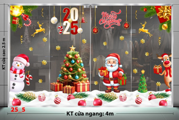 Decal dán tường Decal Noel combo 5 -Người tuyết Decal dán tường Decal Noel combo 5 -Người tuyết