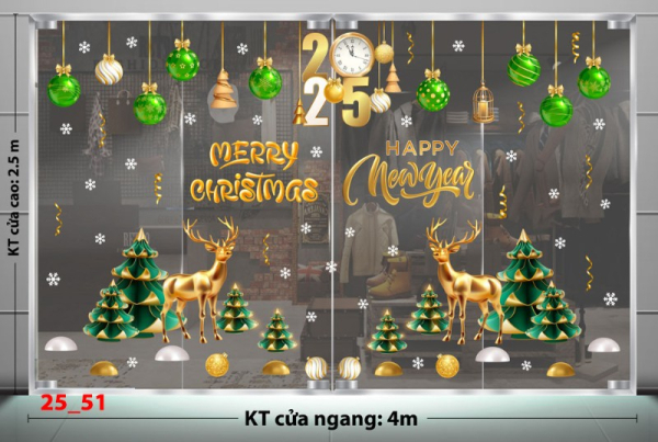 Decal dán tường Noel combo 51