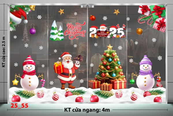 Decal dán tường Noel combo 55