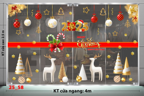 Decal dán tường Decal Noel combo 58 Decal dán tường Decal Noel combo 58