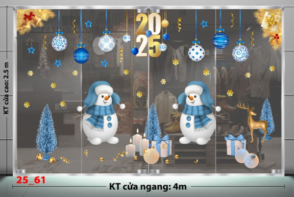 Decal dán tường Noel combo 61