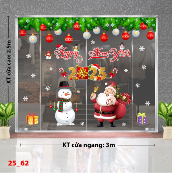 Decal dán tường Noel combo 62