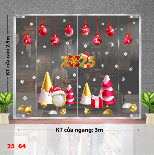 Decal dán tường Noel combo 64