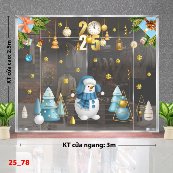 Decal dán tường Noel combo 78