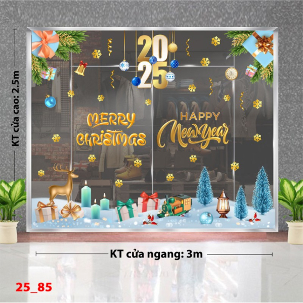 Decal dán tường Noel combo 85