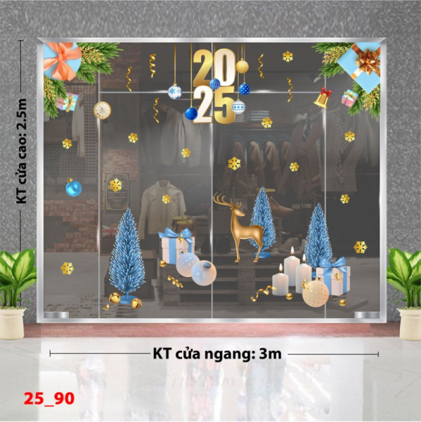 Decal dán tường Decal Noel combo 90 Decal dán tường Decal Noel combo 90