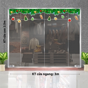 Decal dán tường Decal Noel-Dây nguyệt quế trang trí Decal dán tường Decal Noel-Dây nguyệt quế trang trí