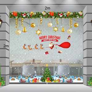 Decal dán tường Decal Noel-Dây treo, cây thông, đường phố rộn ràng giáng sinh Decal dán tường Decal Noel-Dây treo, cây thông, đường phố rộn ràng giáng sinh