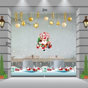 Decal dán tường Decal Noel-Dây treo,ông già và đường phố giáng sinh Decal dán tường Decal Noel-Dây treo,ông già và đường phố giáng sinh