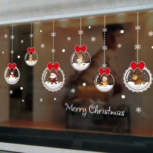 Decal dán tường Noel-Dây treo photo giáng sinh 1