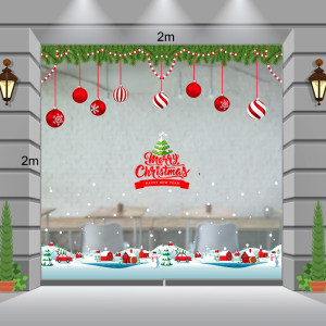 Decal dán tường Noel-Dây treo và đường phố giáng sinh