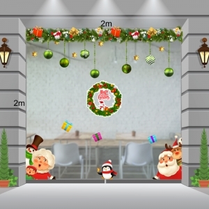 Decal dán tường Decal Noel-Dây treo và ông bà già cùng bạn đón giáng sinh Decal dán tường Decal Noel-Dây treo và ông bà già cùng bạn đón giáng sinh
