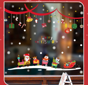 Decal dán tường Decal Noel-Đoàn tàu thú đón giáng sinh Decal dán tường Decal Noel-Đoàn tàu thú đón giáng sinh