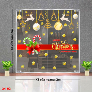 Decal dán tường Decal Noel- Những quả châu và tuần lộc Decal dán tường Decal Noel- Những quả châu và tuần lộc