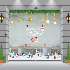 Decal dán tường Decal Noel-Gia đình người tuyết đón giáng sinh Decal dán tường Decal Noel-Gia đình người tuyết đón giáng sinh