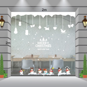 Decal dán tường Decal Noel-Gia đình người tuyết đón noel 2 Decal dán tường Decal Noel-Gia đình người tuyết đón noel 2