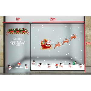 Decal dán tường Decal Noel-Gia đình người tuyết đón noel 4 Decal dán tường Decal Noel-Gia đình người tuyết đón noel 4