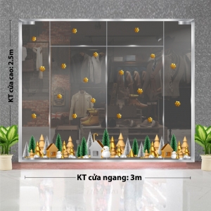 Decal dán tường Decal Noel-Khung cảnh giáng sinh Decal dán tường Decal Noel-Khung cảnh giáng sinh