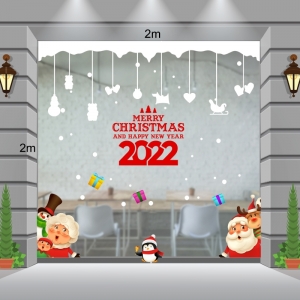 Decal dán tường Decal Noel-Lấp ló đón giáng sinh Decal dán tường Decal Noel-Lấp ló đón giáng sinh