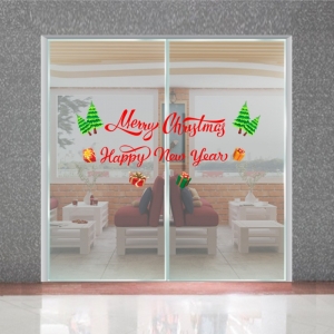 Decal dán tường Noel-Merry Chiristmas and Happy New Year