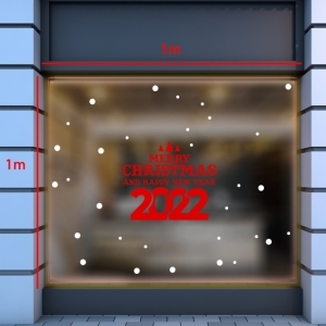 Decal dán tường Decal Noel-Merry Christmas đỏ Decal dán tường Decal Noel-Merry Christmas đỏ