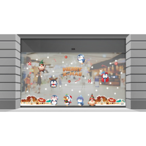 Decal dán tường Decal Noel-Ngôi nhà với những chú chim cánh cụt Decal dán tường Decal Noel-Ngôi nhà với những chú chim cánh cụt