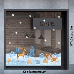 Decal dán tường Decal Noel-Noel - đồi tuyết thông xanh 1 Decal dán tường Decal Noel-Noel - đồi tuyết thông xanh 1