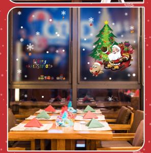 Decal dán tường Decal Noel-Ông già cỡi quà cùng cây thông Decal dán tường Decal Noel-Ông già cỡi quà cùng cây thông