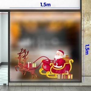 Decal dán tường Noel-ông già cưỡi tuần lộc