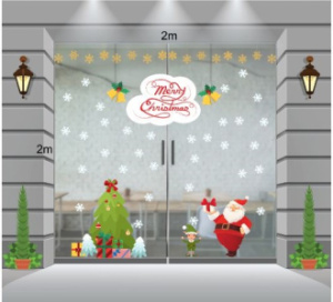 Decal dán tường Decal Noel-Ông già cùng cháu bé Decal dán tường Decal Noel-Ông già cùng cháu bé