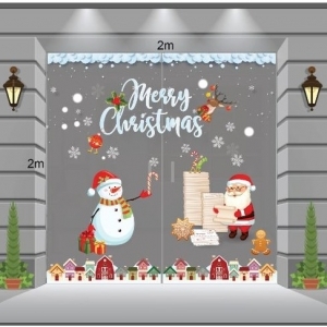 Decal dán tường Noel-Ông già đọc thư