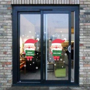 Decal dán tường Decal Noel-Ông già đón khách Decal dán tường Decal Noel-Ông già đón khách