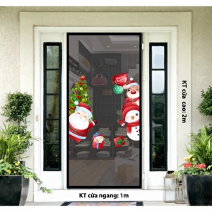 Decal dán tường Decal Noel-Ông già đón khách Decal dán tường Decal Noel-Ông già đón khách