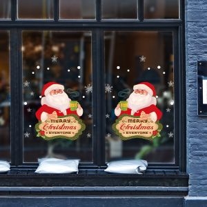 Decal dán tường Decal Noel-Ông già noel dán cửa kính Decal dán tường Decal Noel-Ông già noel dán cửa kính