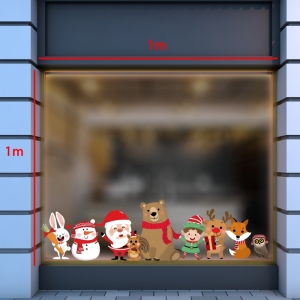Decal dán tường Decal Noel-Ông già và bạn vui mừng giáng sinh Decal dán tường Decal Noel-Ông già và bạn vui mừng giáng sinh