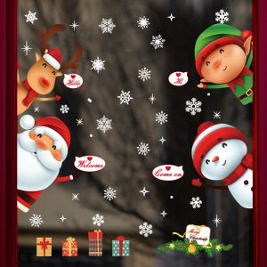 Decal dán tường Noel-Ông già và các bạn 2