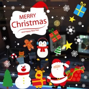 Decal dán tường Noel-Ông già và các bạn 3