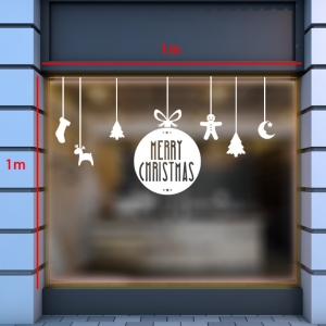 Decal dán tường Decal Noel-Quả châu giáng sinh Decal dán tường Decal Noel-Quả châu giáng sinh