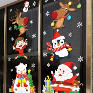Decal dán tường Noel-Xếp hàng đón giáng sinh