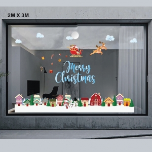 Decal dán tường Decal Noel-Thành phố giáng sinh Decal dán tường Decal Noel-Thành phố giáng sinh