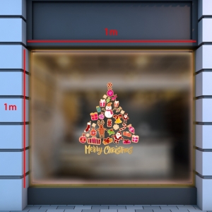Decal dán tường Decal Noel-Tháp quà giáng sinh Decal dán tường Decal Noel-Tháp quà giáng sinh