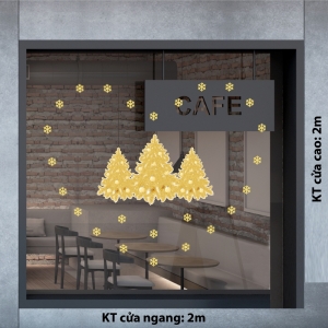 Decal dán tường Decal Noel-Thông vàng Decal dán tường Decal Noel-Thông vàng