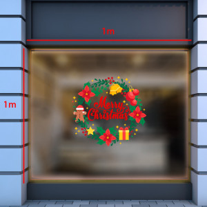 Decal dán tường Decal Noel-Vòng hoa giáng sinh 1 Decal dán tường Decal Noel-Vòng hoa giáng sinh 1